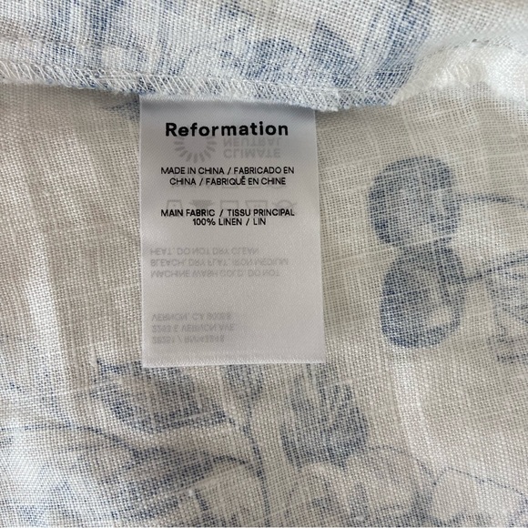 🌿|NWT| Reformation Gitane Linen Dress in Corsica - Picture 11 of 15